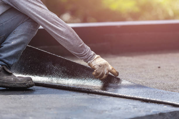 Professional Basement Waterproofing technician working in Laotto, IN